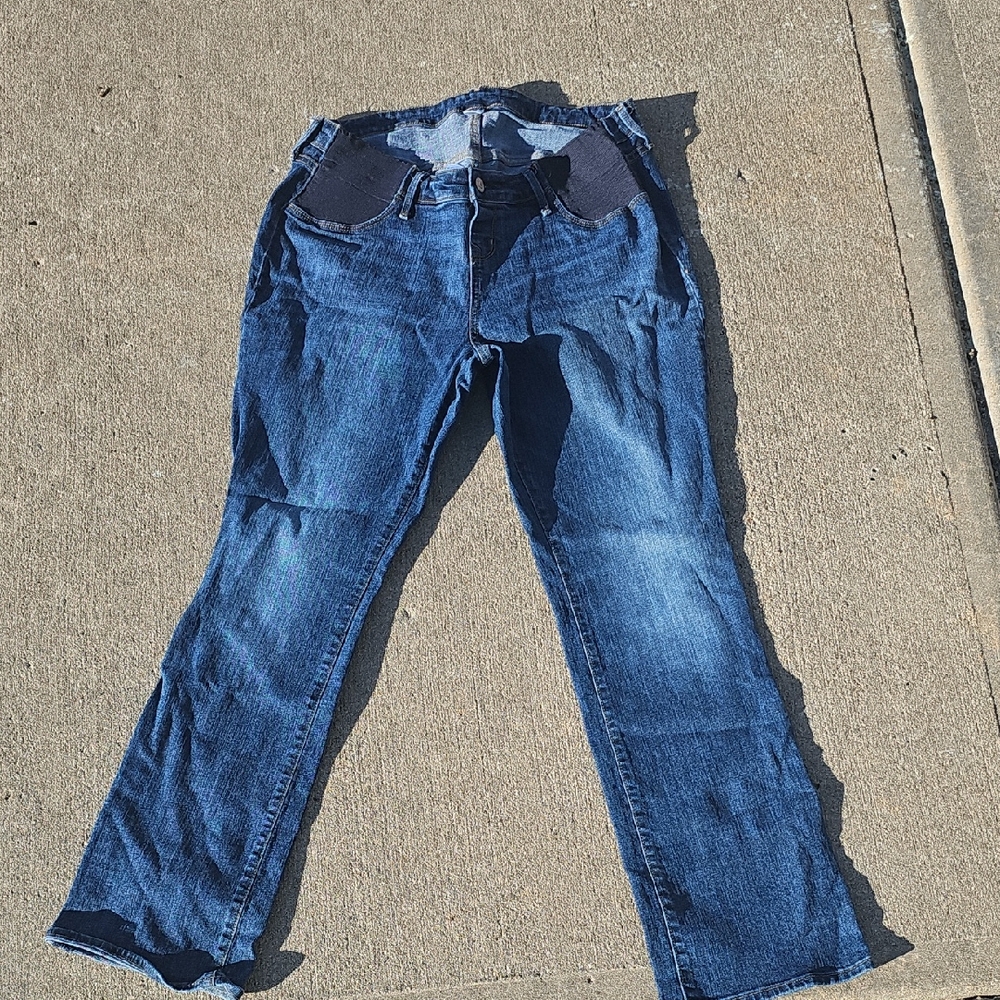 Old Navy Maternity Boot-Cut Jeans - Blue